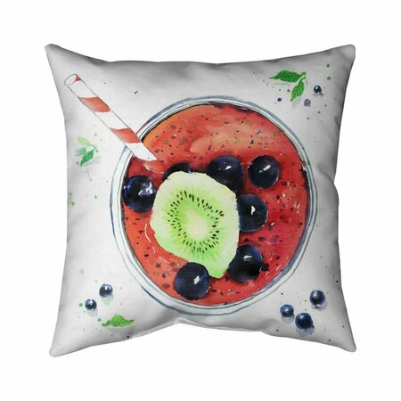 BEGIN HOME DECOR 26 x 26 in. Berry Smoothies-Double Sided Print Indoor Pillow 5541-2626-GA108